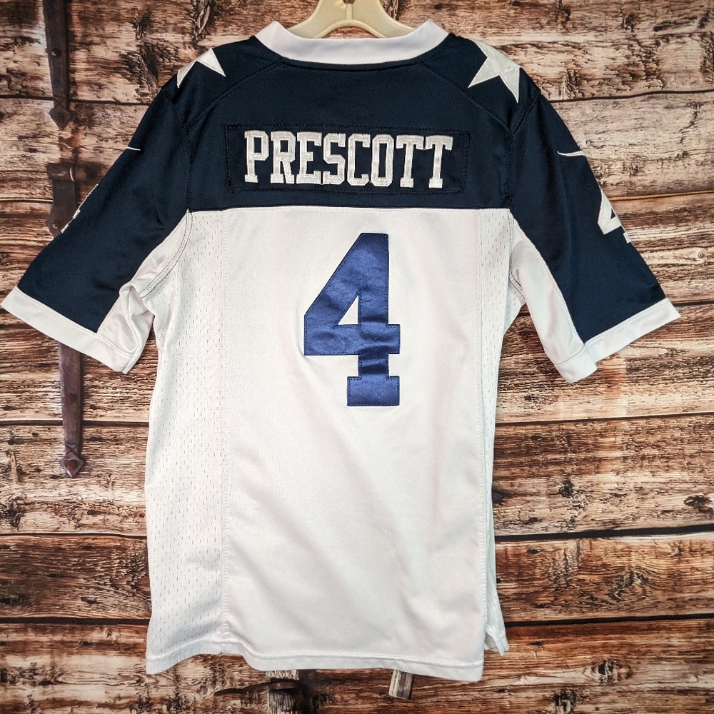 Dallas Cowboys Dak Prescott 4 Nike Sewn Jersey On Field Double Stars Unisex